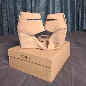 KDB Suede wedge sandals size 9